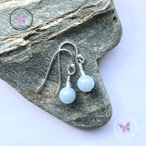 Angelite & Crystal Quartz Earrings